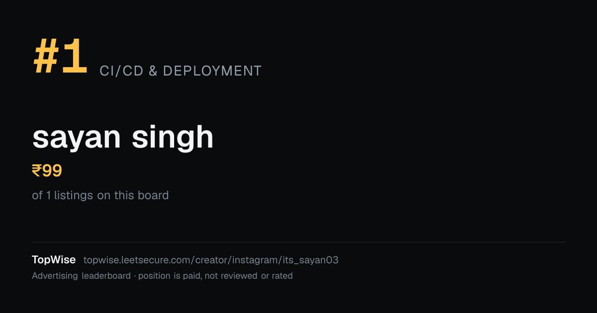 #1 in CI/CD & Deployment
